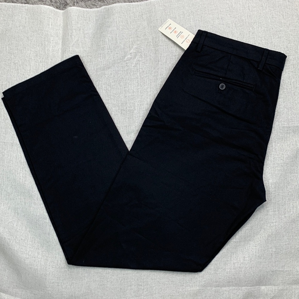 Dockers Khaki Lux Cotton Stretch Men's Straight Fit Flat Front Pant Size 36x34